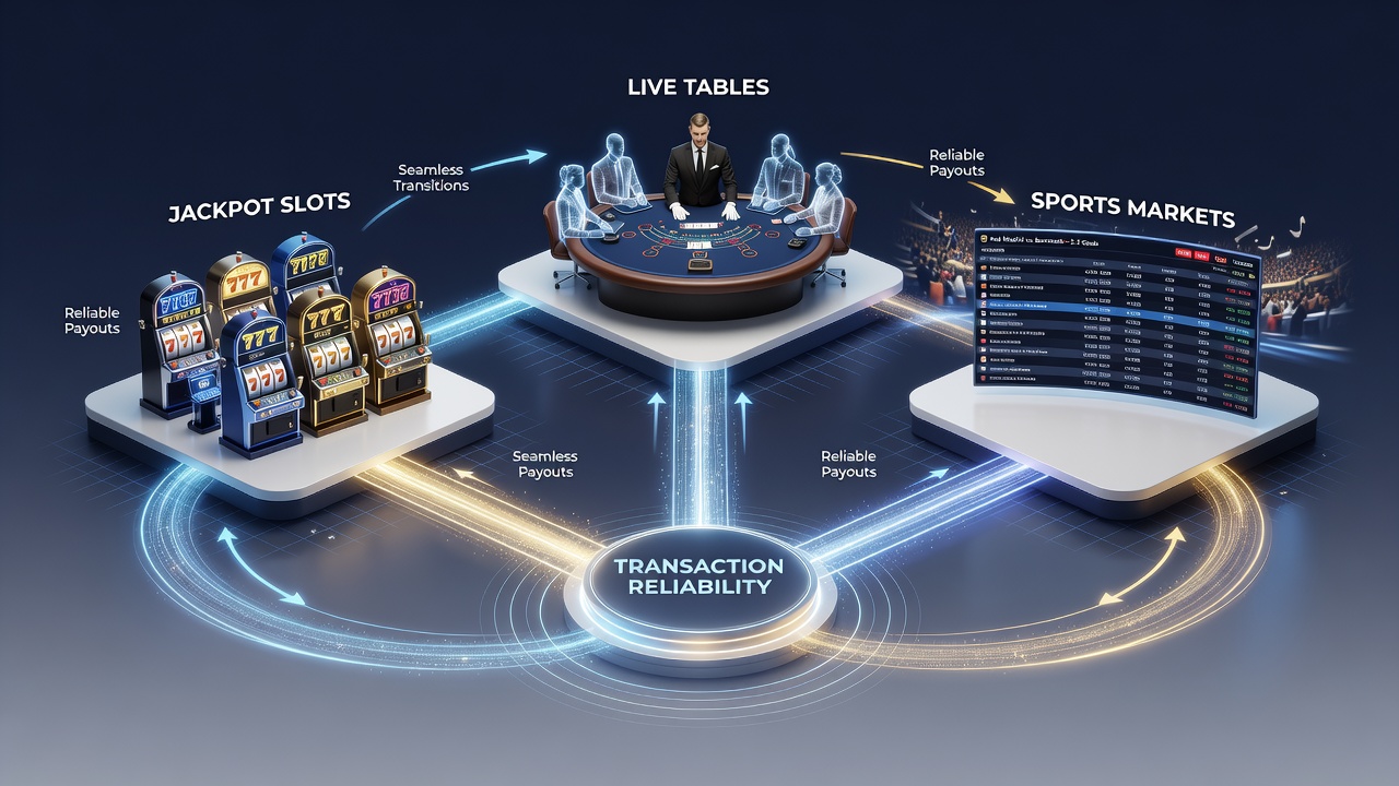 Diagramm zeigt Nutzerströme zwischen mobilen Spielformaten durch zuverlässige Transaktionen